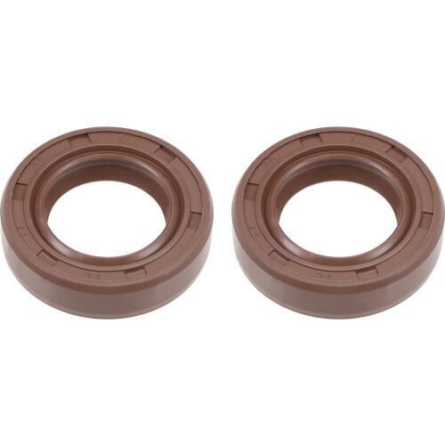 Uxcell Oil Seal 17mm Inner Dia 28mm OD 7mm Thick Fluorine Rubber Double Lip Seals 2Pcs