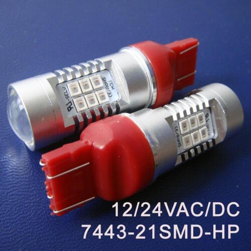 High quality 12/24VAC/DC 10W T20 7443 W21/5W Led Bulbs,Car Led Brake Light Auto Parking Lamp,StopLight free shipping 20pcs/lot