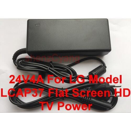 10PCS 24V 4A high quality AC Adapter For LG Model LCAP37 Flat Screen HD TV Power Supply Charger+AC cable