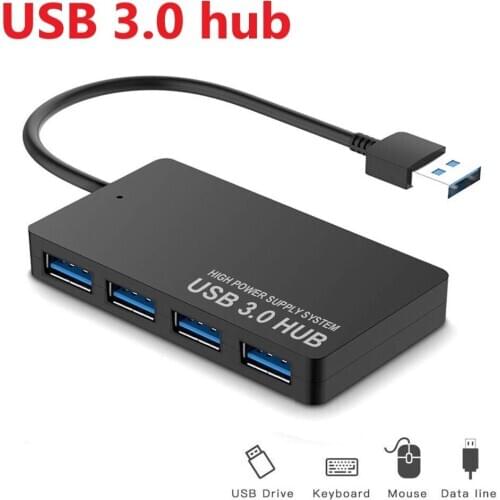 High-speed Ultra-thin Usb3.0 Hub Splitter 4 in1 USB Hub Indicator Light USB Hub for Computer Laptop Mouse Data Cable