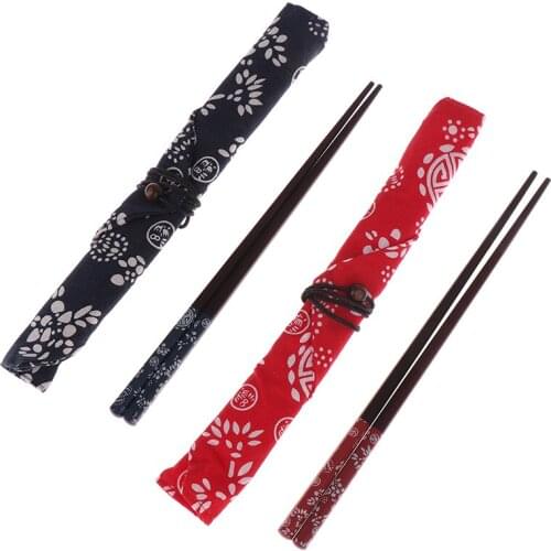 Japanese Chopsticks With Box Set Natural Ironwood Handmade Value Gift Sushi Chinese Food Reusable Portable Travel Tableware