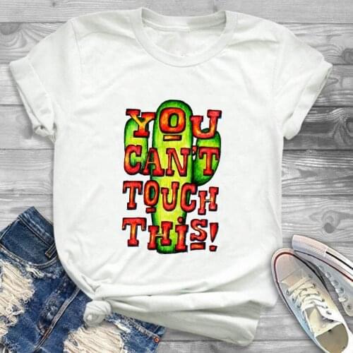 Ladies T-shirt cartoon plant cactus print ladies Harajuku graphic t-shirt streetwear t-shirt