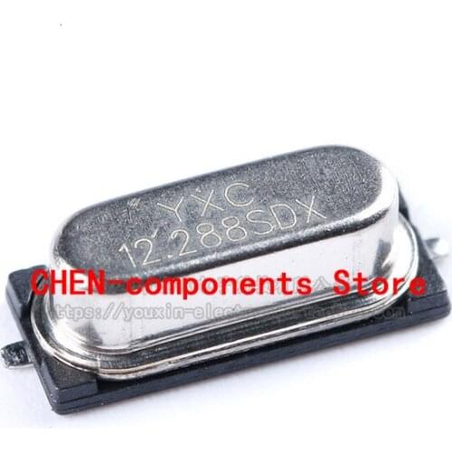 10pcs SMD passive crystal HC-49SMD 12.288MHz 20ppm 20PF X49SM12288MSD2SC