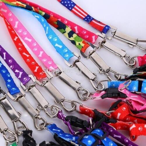 200pcs Dog Pet Harness Leashes Dog Chest Strap Fashion Printing Nylon Harnesses and Leashes Set S M L with 3 sizes