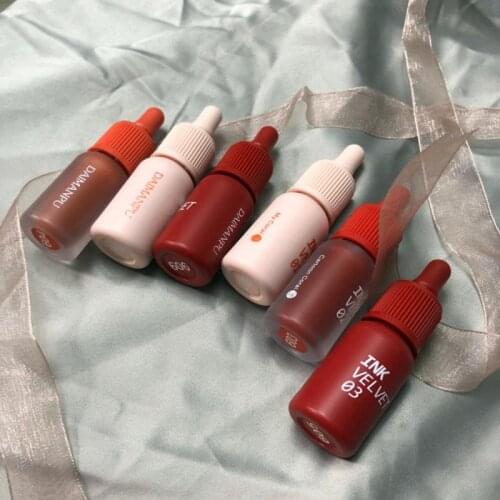 6 Color Little Baby Bottle Shape Lip Glaze Non-stick Cup Lipstick Waterproof Long Lasting Lip Gloss Matte TSLM1