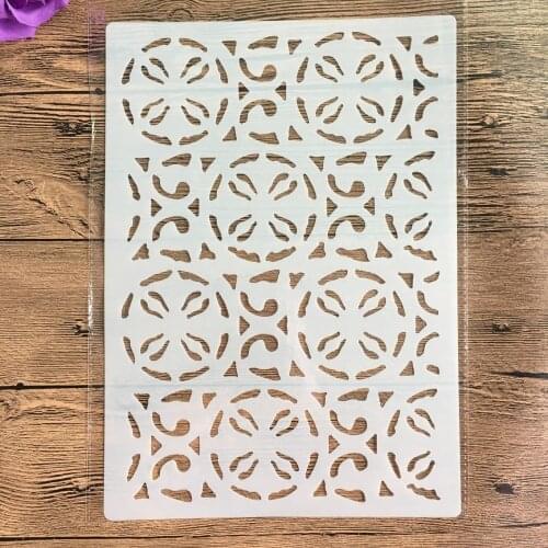 A4 flower texture, diy decoration, wall stencil, scrapbook, embossing album, decorative, paper card template drawing stencils