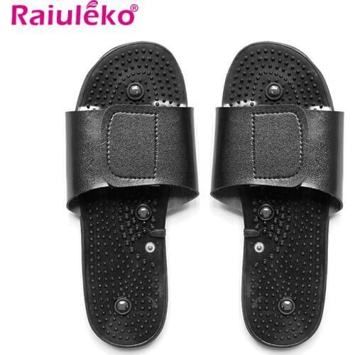 Acupuncture Healthy Relaxation Man And Women One Pair Foot Slipper Sandals Reflex Stress Rotating Foot Massage Shoes
