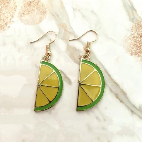 Color Hami Melon Earrings Gold Zinc Alloy Simulation Fruit Charms Dangle Women Hoop Eardrop Fashion Jewelry Drop Shipping
