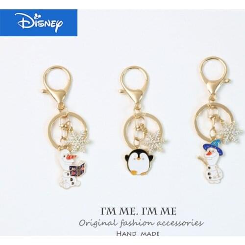 Disney Frozen 2 Hot Carrot Snowman Keychain Let it go Ice Enamel Coke Snowflake Key Chain Pendant Bag Pendant Keyring