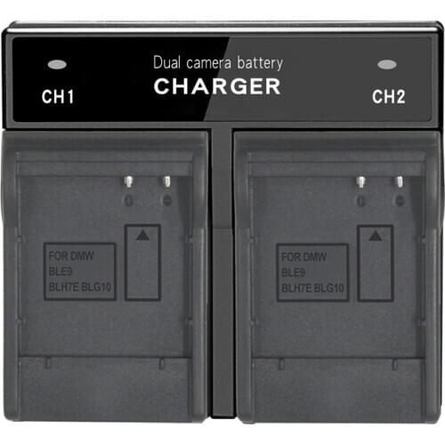 Dual Channel Digital camera Travel Charger BLE9PP Battery Charger For Battery BLG10 BLH7E Dual Charger Convenient And Practica