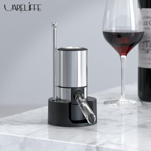Uareliffe Electric Wine Decanter Dispenser With Base Quick Sobering Automatic Wine Decanter Aerator Pourer For Bar Party Kitchen