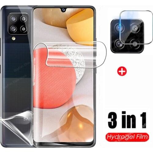 3 in 1 Hydrogel Film On For Samsung Galaxy A42 A41 Back Lens Full Screen Protector for Samsung A 42 41 Protective Film Not Glass