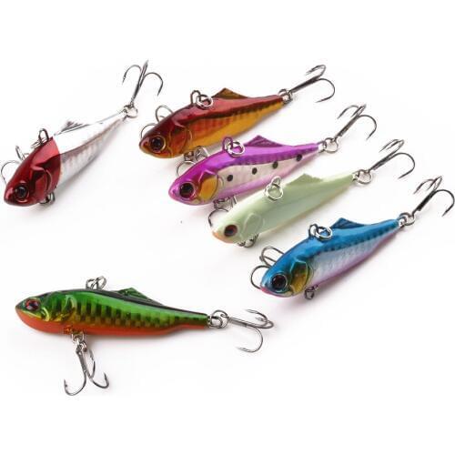 HENGJIA 1pcs Sinking Hard Fishing Lure VIB 6CM 14G 6# Hooks plastic crankbait wobblers Vibration