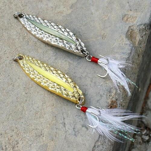 Lightweight 15g Delicate Metal Spinner Sequins Lure Hard Baits with Spinner Fishing Baits Easily Carry for Sea