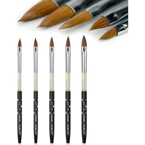 Kolinsky Acrylic Nail Brush DIY Crystal Painting Drawing Carving Pen UV Gel Manicure Tool Set Kolinsky Sable Nail Design Brushes