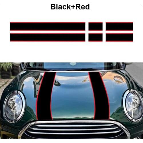 Engine Hood Rear Trunk Stripe Sticker Vinyl Decals Car Stylings For Mini Cooper One S JCW R56 R57 R58 F54 F55 F56 Auto Accessory