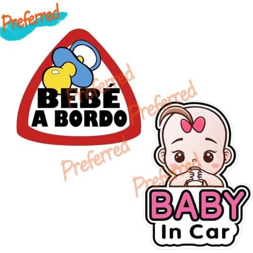 Baby In Car Stickers Signs and DecalsWindshield Bumper Motorcycle Helmet Decal High Quality KK Vinyl Cover Scratches Waterproof