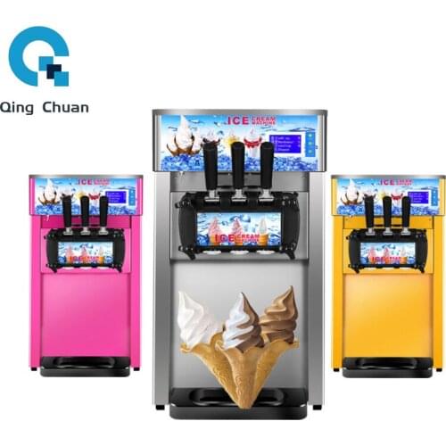Soft Serve Ice Cream Machine Commercial Electric Makers Desktop Sundae 220V 110V