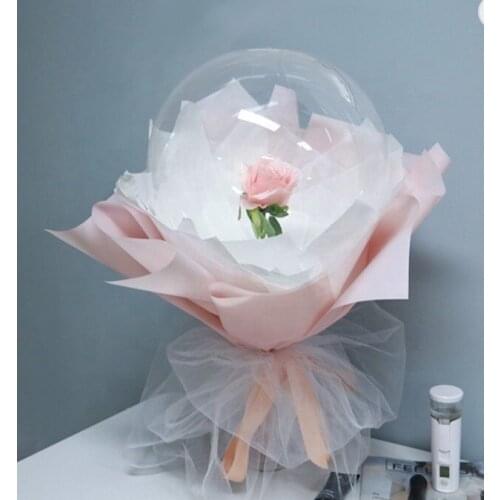 Valentines Day Gift Rose Bouquet Balloons Birthday Party Supplies Decoration Balloon Rose Luminous Bobo Ball Wedding Layout