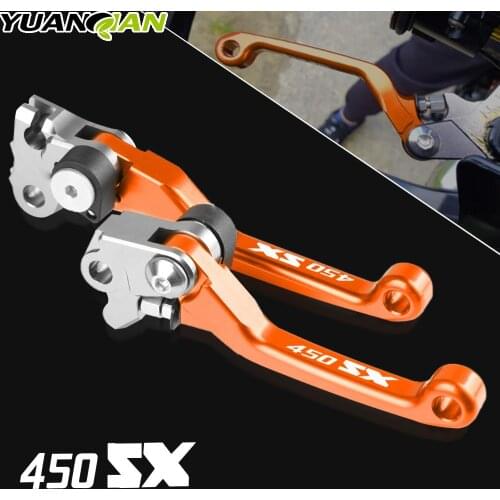 Motorcycle Dirt Pit Bike Levers For 450SX 450SXF 450SXR 450 SX SXF SXR 2003-2018 2004 CNC Motocross Pivot Brake Clutch Levers