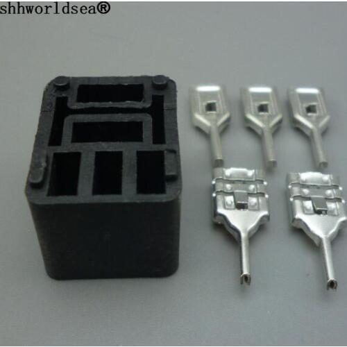 Shhworldsea Violet PCB Car Automobile auto Relay Sockets with 5pin Terminals Flame Retardant High