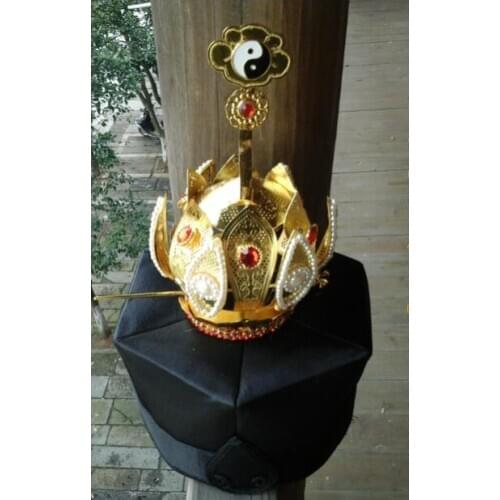 Bagua hat Taoist cap Daoism Hex Cap Tai Chi Lotus Crown Chinese Taoist