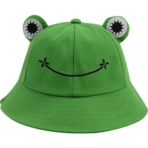 2020 Frog Bucket Hat For Women Summer Autumn Plain Female Panama Outdoor Hiking Beach Fishing Cap Sunscreen Woman Sunhat Bob