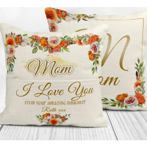 Sublimation Blank Pillowcase Cotton Linen Cushion Cover DIY Personalized Design Pocket Book 40*40cm Home Textiles