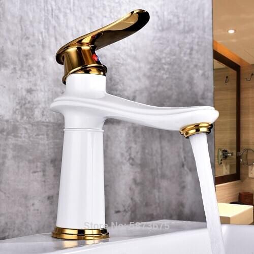 Nordic bathroom toilet brass black ancient basin shower room short single-hole washbasin white wash basin under counter basin fa