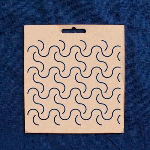 Vintage wave transparent 20*20cm big size costura Embroidery quilt line template, patchwork ruler accessories plotting board