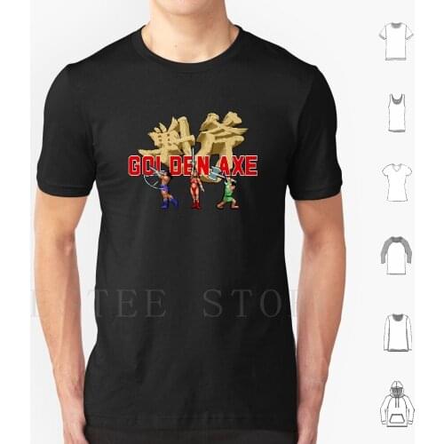 All Character Golden Axe Mega Drive Videogames Pixel Art T Shirt Cotton Men Diy Print Golden Axe Mega Drive Megadrive Genesys