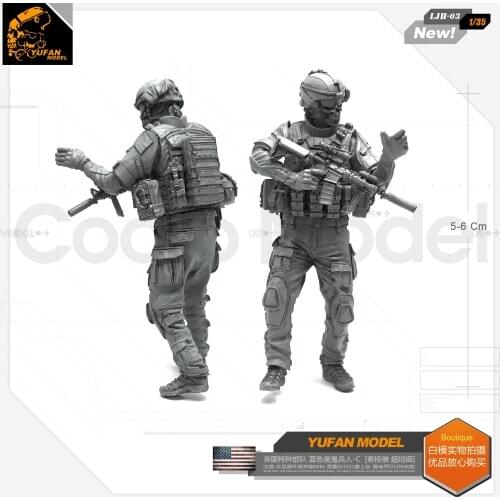 Yufan Model 1/35 Resin Figure Blue Devil Soldier-c Resin Model Ljh-03 For Us Special Forces LJH-03