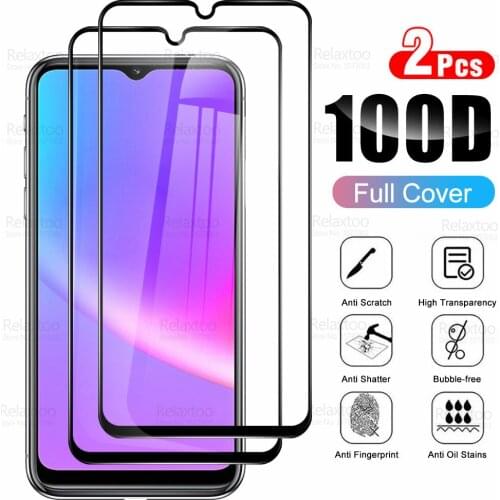 2pcs Full Cover Protective Glass For Realme C25 C25s RealmeC25 s RealmeC25s Realmi C 25 25s Screen Protector Tempered Phone Film