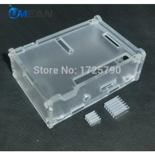 10 set Raspberry Pi 2 cover 51 rev3 RPI Box case shell generation B+ acrylic latest box + heat sinks