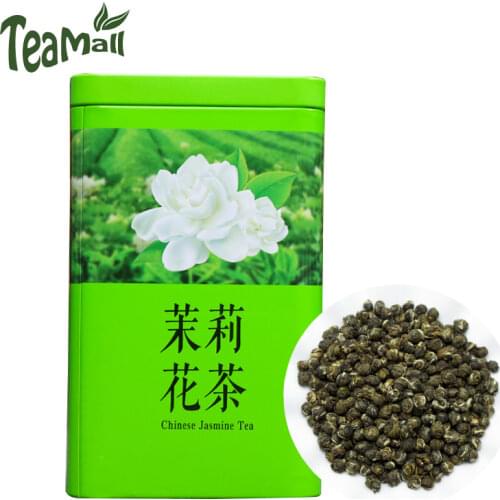 2021 Green Chinese Tea Gift Kin Can Jasmine Tea Loose Leaf Dragon Pearl Natural Jasmine Tea 250g