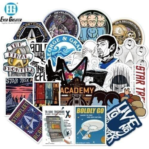 36pcs Star Trek Space Car Sticker for Car Styling Bike Motorcycle Laptop Travel Luggage Cool Funny Sticker Bomb JDM Decals