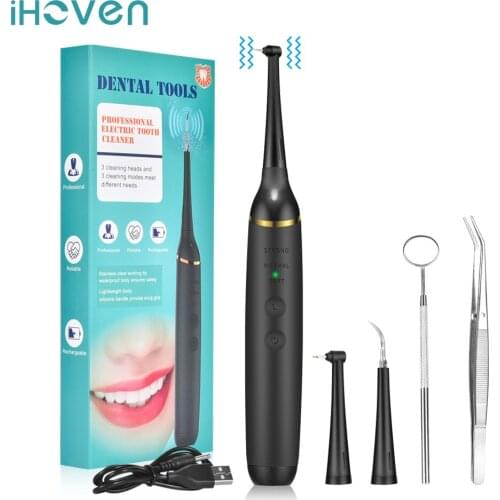 Electric Sonic Dental Scaler Calculus Remover Whitener Tooth Stain Removal Tartar Dentist Tooth Scaler Oral Hygiene Care Tool