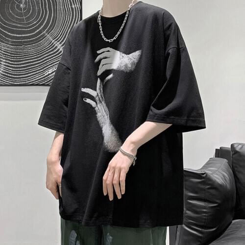 Harajuku Hip Hop Punk Rock Tshirt Streetwear Men Cotton Pullover T Shirt Males Casual T Shirt Summer Japan Tees T-shirts Boys