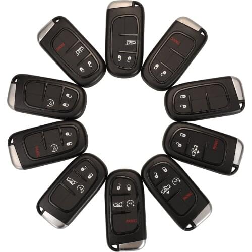 Kutery 10pcs Remote Car Key Shell For Jeep Grand Cherokee Chrysler 300C Dodge Ram 1500 Journey Dart Challenger Durango
