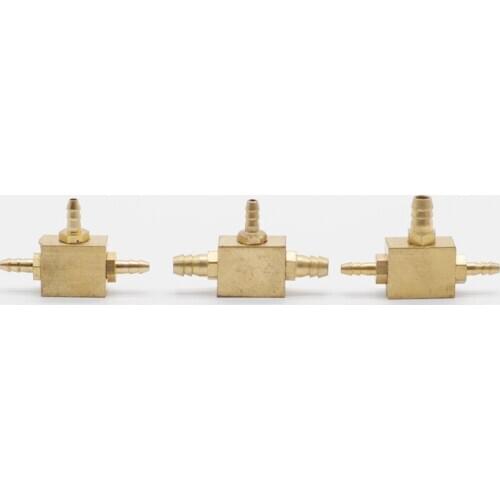 Lab Item Dental Accessory 5*5*3mm/5*3*3mm/3*3*3mm Valve Copper Tee For Dentistry Clinic Supplies