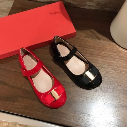 2021 Hot Sell Kids Flats Genuine Leather Shoes Comfortable Luxury Brand Childrens Shoes Size26-35 Normal Size Shoes