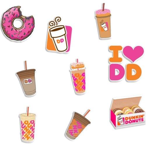 Kawaii Donuts Food Acrylics Resin Planar Tea Cup Set of 9 Piece Cabochon for DIY Deco Bows Center Phone Case Keychain