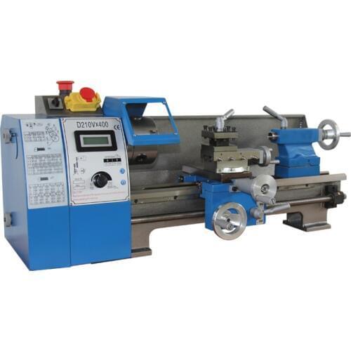 220V Small Lathe Home Machine Tool Brushless Motor Stepless Speed Control Lathe Multifunctional Metal Desktop Machine DIY Device