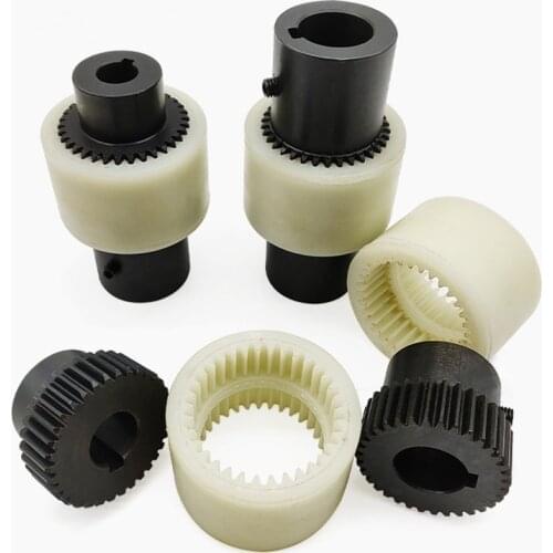 Nylon coupling 45 steel nylon sleeve internal gear type gear coupling oil pump motor special connector high torque coupling