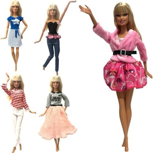 NK 1 PCS New Doll Dress Daily Wear Outfits Casual Shirt Fashion Skirt Dollhouse Clothes for Barbie Accessories 277 JJ