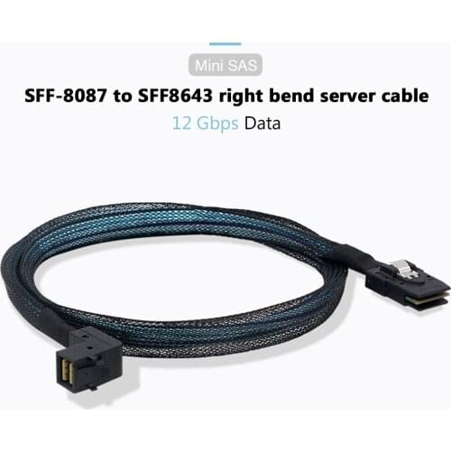 New Arrival 0.5/1M Server Cable 12Gbps Hard Drive Cord Mini SAS Data Transmission Line SFF8087 36P to 4 SATA Data Cable