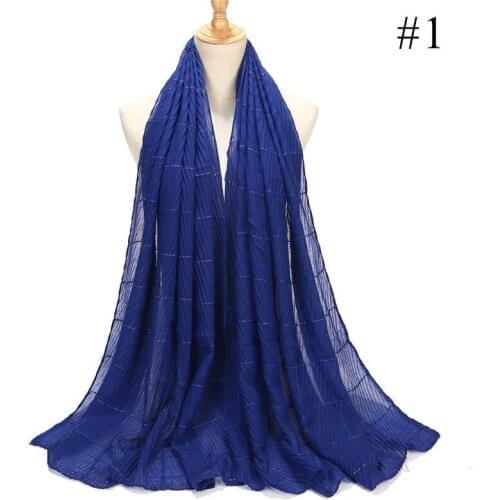 80*180CM New Style Folded Cotton Linen Ladies Scarf Fashion Headband Wrinkled Cotton Linen Shawl Wholesale Muslim Fashion