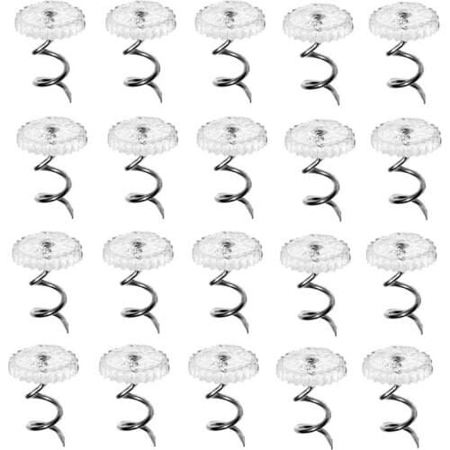 TOP Clear Heads Twist Pins for Upholstery, Slipcovers and Bedskirts,, Set of 100