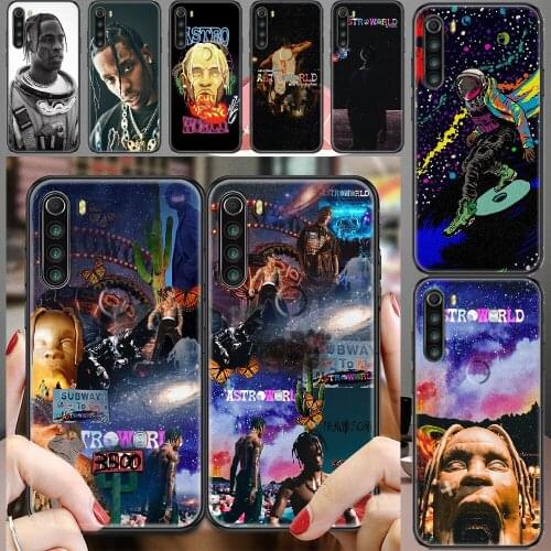 Travis Scott Sicko Mode Rapper Phone case For Xiaomi Redmi Note 7 7A 8 8T 9 9A 9S K30 Pro Ultra black fashion bumper painting