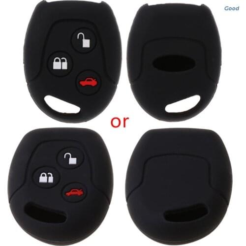 Silicone Car Remote Key Fob Case Shell 3 Buttons For Ford Mondeo Fiesta Focus